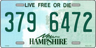NH license plate 3796472