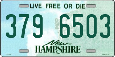 NH license plate 3796503