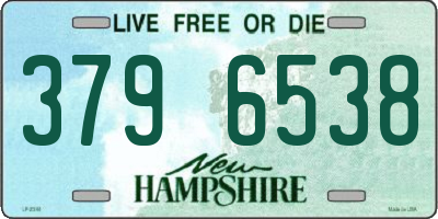 NH license plate 3796538