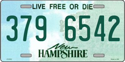 NH license plate 3796542