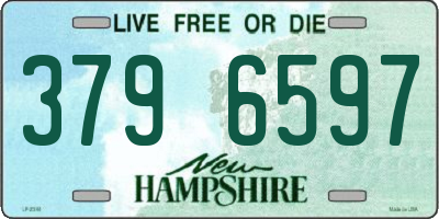 NH license plate 3796597