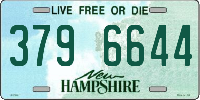 NH license plate 3796644