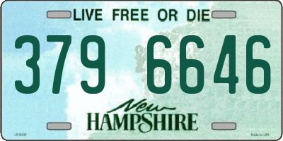 NH license plate 3796646