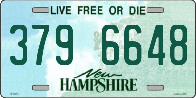 NH license plate 3796648