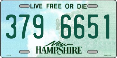 NH license plate 3796651