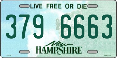 NH license plate 3796663