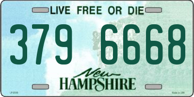 NH license plate 3796668
