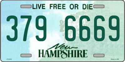 NH license plate 3796669