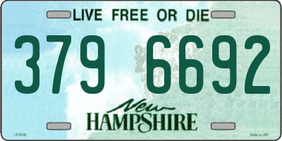 NH license plate 3796692