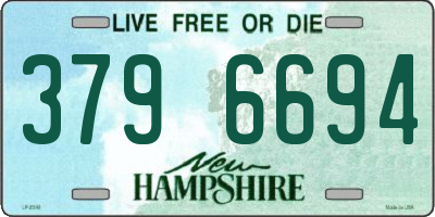 NH license plate 3796694