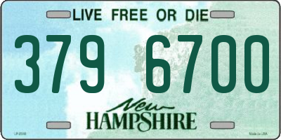 NH license plate 3796700