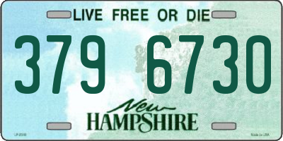 NH license plate 3796730