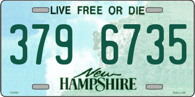 NH license plate 3796735