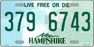 NH license plate 3796743