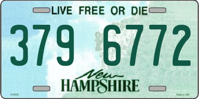NH license plate 3796772