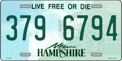NH license plate 3796794