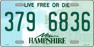 NH license plate 3796836