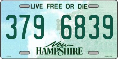 NH license plate 3796839