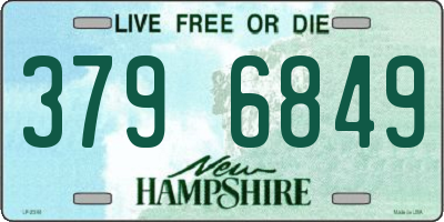 NH license plate 3796849