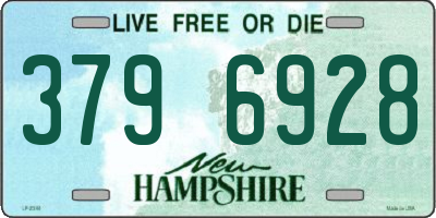 NH license plate 3796928