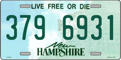 NH license plate 3796931