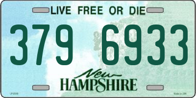 NH license plate 3796933