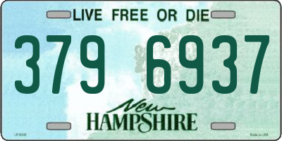 NH license plate 3796937