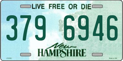 NH license plate 3796946