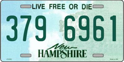 NH license plate 3796961