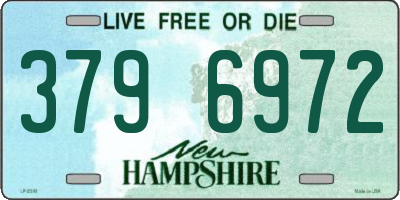 NH license plate 3796972