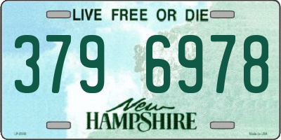 NH license plate 3796978