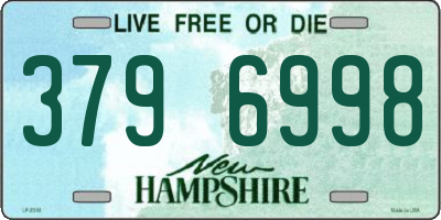 NH license plate 3796998