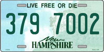 NH license plate 3797002
