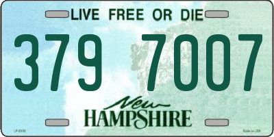 NH license plate 3797007