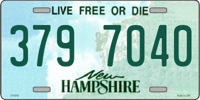 NH license plate 3797040