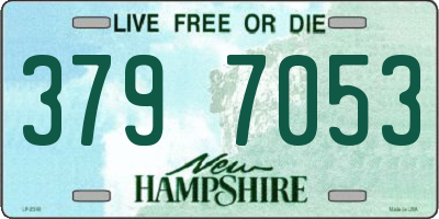 NH license plate 3797053