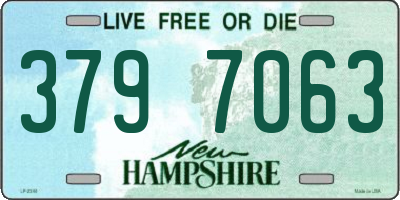 NH license plate 3797063