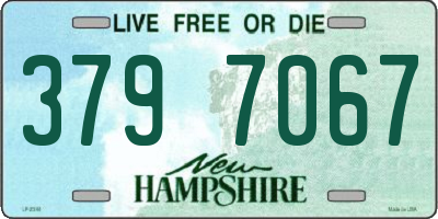 NH license plate 3797067