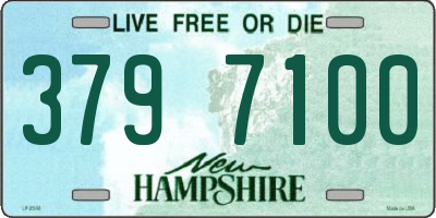 NH license plate 3797100