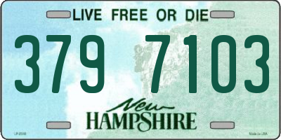NH license plate 3797103