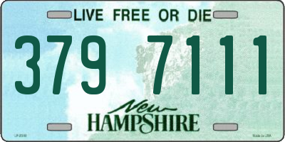 NH license plate 3797111