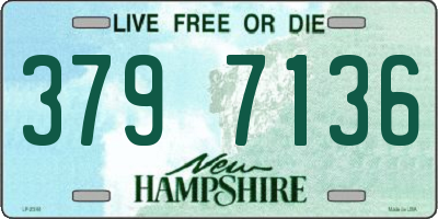 NH license plate 3797136
