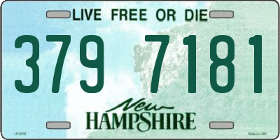 NH license plate 3797181