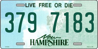 NH license plate 3797183