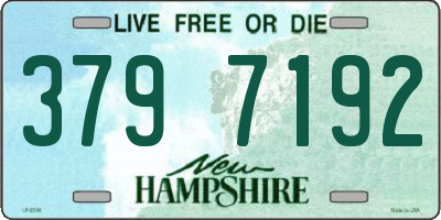 NH license plate 3797192