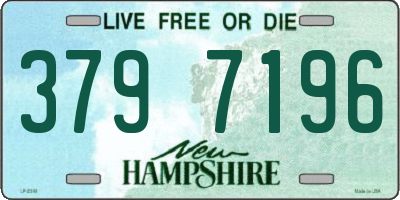 NH license plate 3797196
