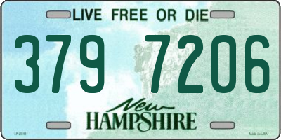 NH license plate 3797206