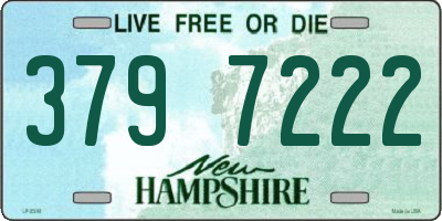 NH license plate 3797222