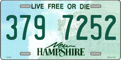 NH license plate 3797252