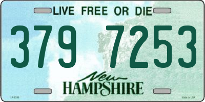 NH license plate 3797253